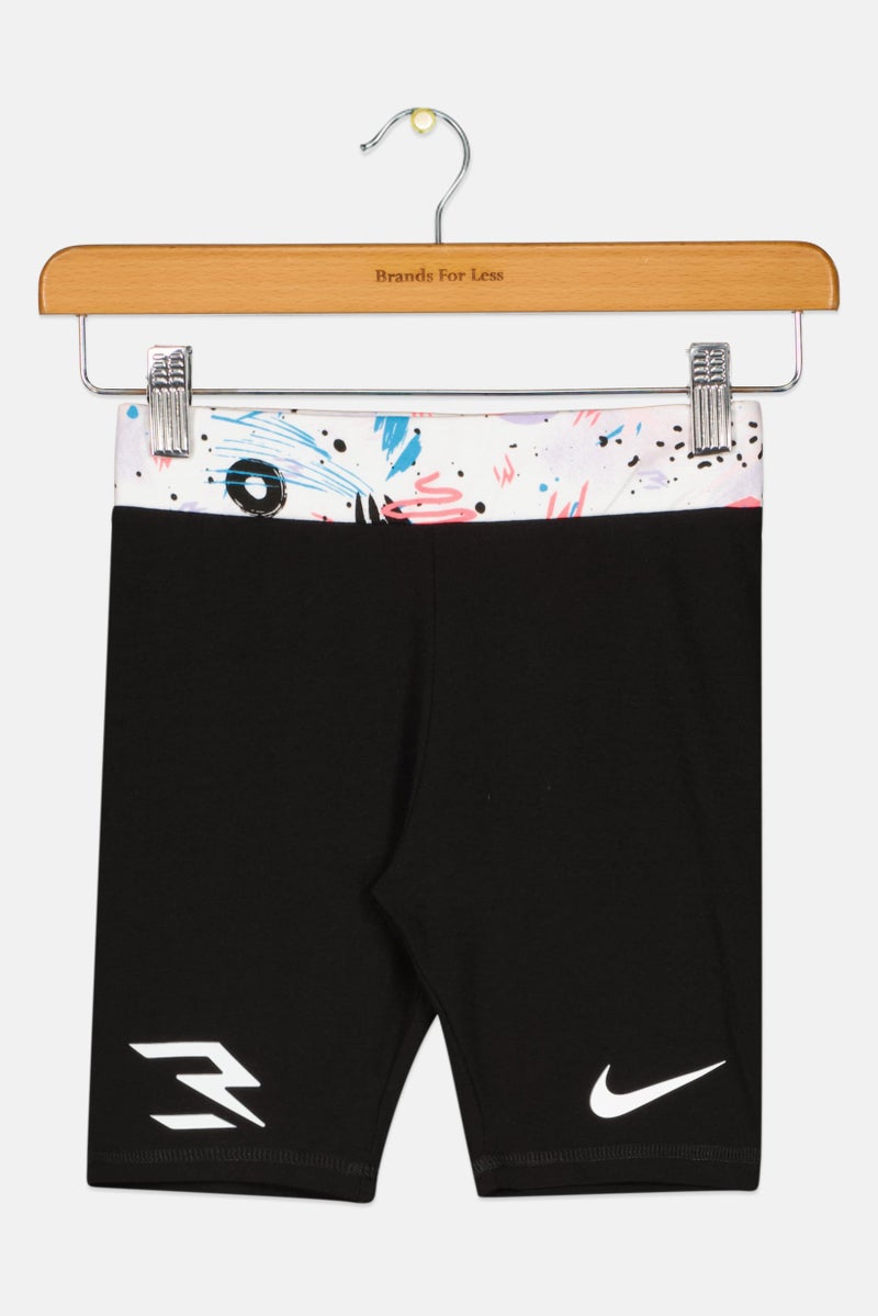 Nike شورتات تدريب رياضية للبنات من 3Brand بواسطة راسل ويلسون، أسود - Image 1