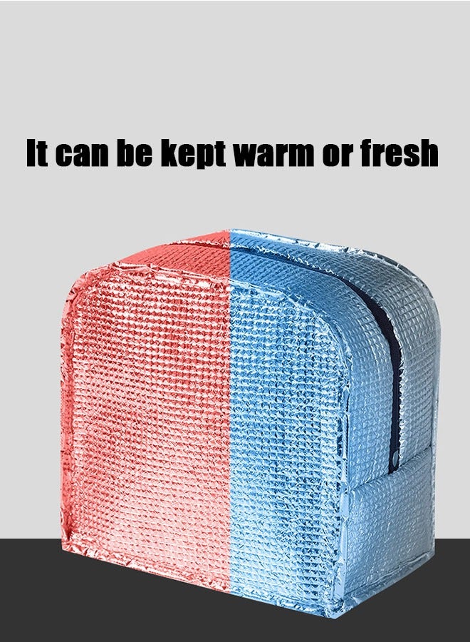 Insulated Lunch Bag Grey, Lunch Tote Bag, Water Resistant Insulated Cooler Bag, Food Handbags Case, High Capacity  - Image 4