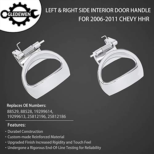 Gledewen Interior Door Handle Front Rear Driver & Passenger Side Pair | for 2006-2011 Chevy HHR | Replaces# 19299614, 19299613 - Image 2