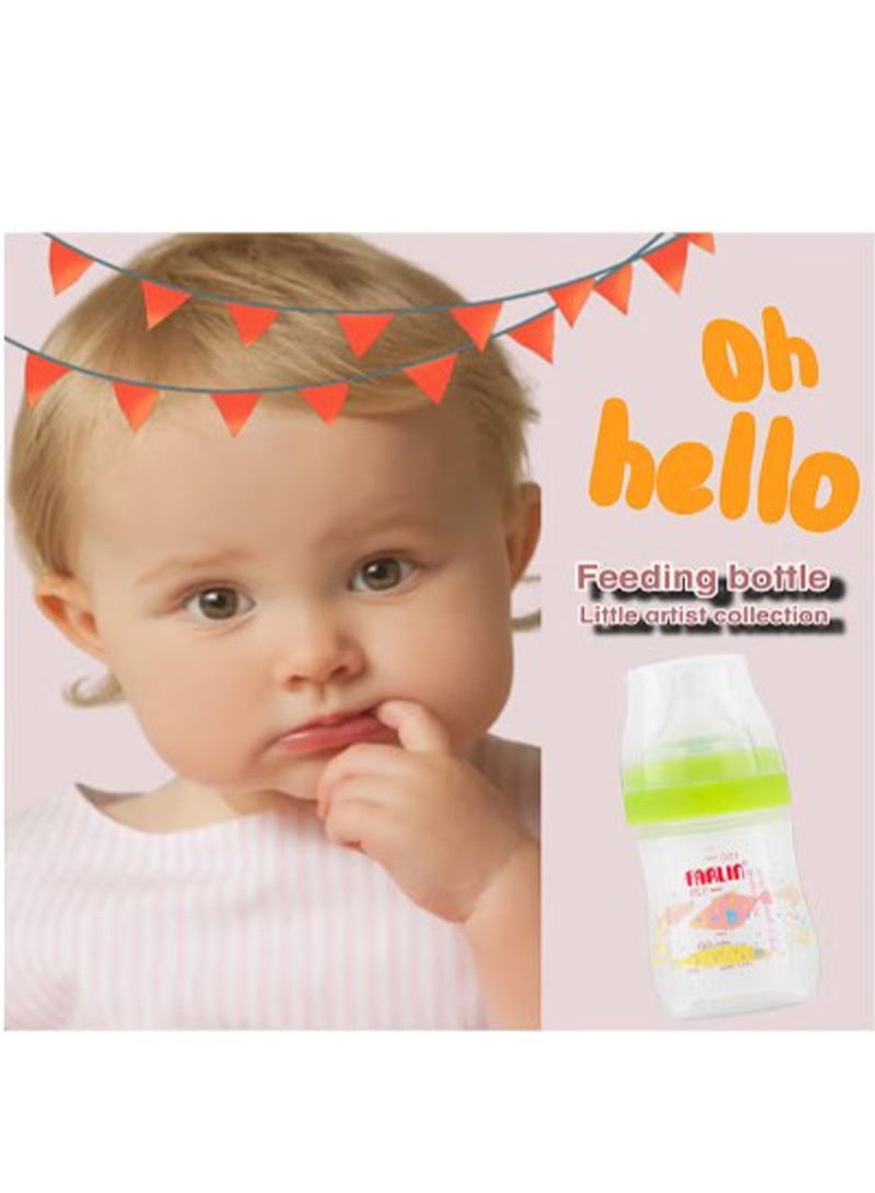 فارلين زجاجة رضاعة بي بي برقبة واسعة 150 مل - أخضر - Image 4