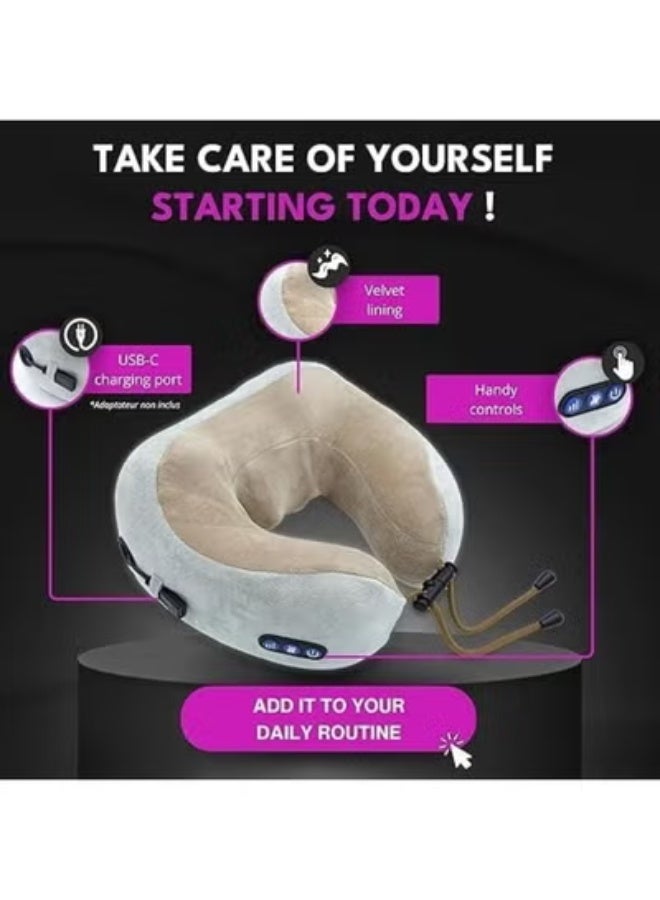 Portable Neck & Vertebral Massager – Heated Massage Pillow with Rolling & Heat Modes for Travel, Office, and Home Relaxation - Image 2