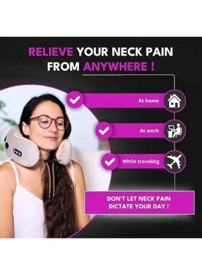 Portable Neck & Vertebral Massager – Heated Massage Pillow with Rolling & Heat Modes for Travel, Office, and Home Relaxation - Image 3