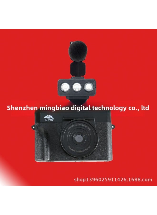 Generic 4K DSLR Student Digital Camera HD IPS Screen Digital Video Camera-Body Color:Diamond Black  - Image 1