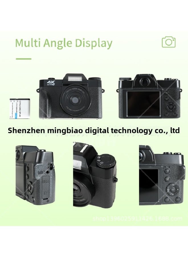 Generic 4K DSLR Student Digital Camera HD IPS Screen Digital Video Camera-Body Color:Diamond Black  - Image 5