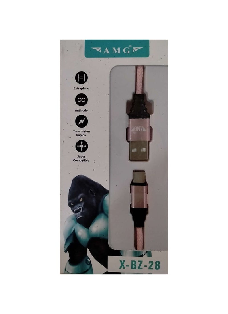 AMG X-BZ-28 Data Cable 3.0 Type C - Pink
