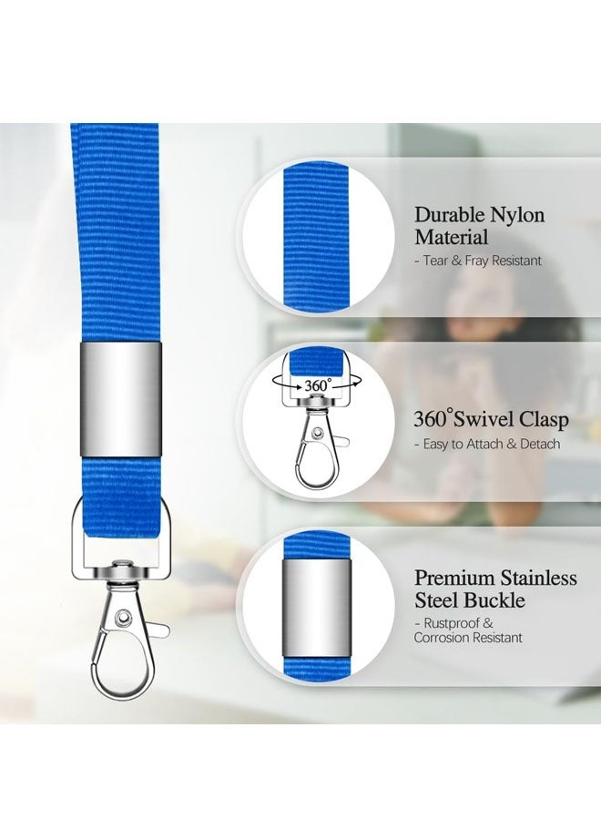 5 PCS Premium Badge Lanyards with  Clip for ID, Keys & Accessories - Image 3
