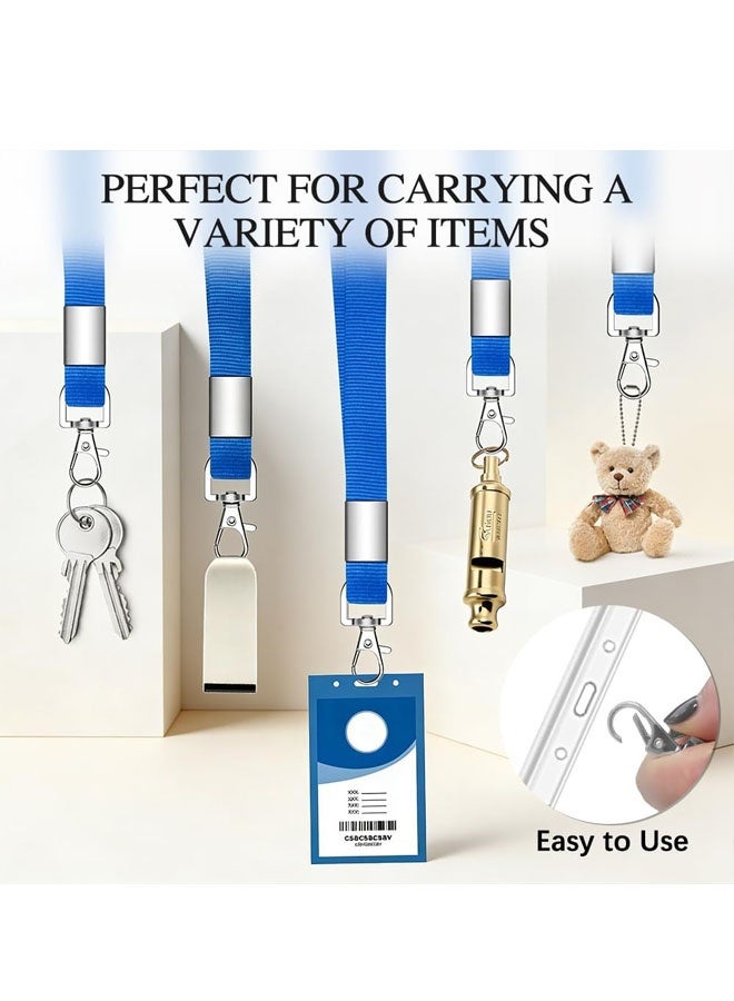 5 PCS Premium Badge Lanyards with  Clip for ID, Keys & Accessories - Image 2