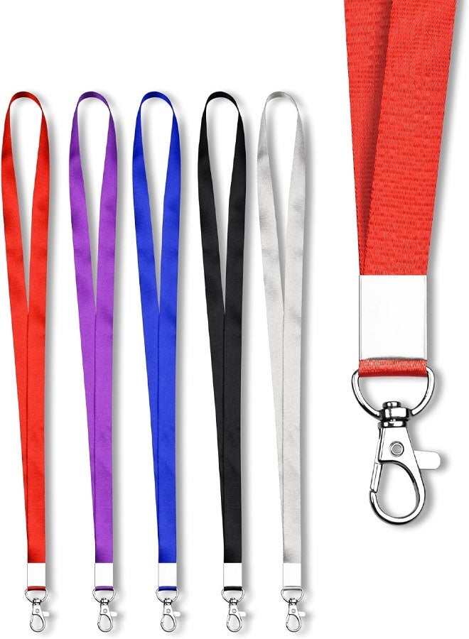 5 PCS Premium Badge Lanyards with  Clip for ID, Keys & Accessories - Image 1