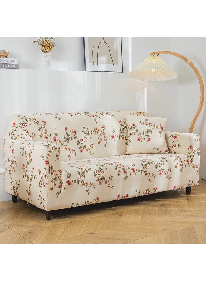 هاوس أوف كويرك غطاء أريكة House of Quirk Universal Single Seater Cover Big Elastic Cover for Sofa 140 GSM (Beige Tulip, 90-145cm) - Image 2