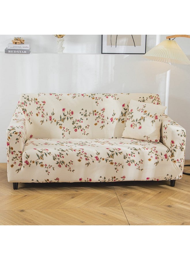 هاوس أوف كويرك غطاء أريكة House of Quirk Universal Single Seater Cover Big Elastic Cover for Sofa 140 GSM (Beige Tulip, 90-145cm) - Image 1