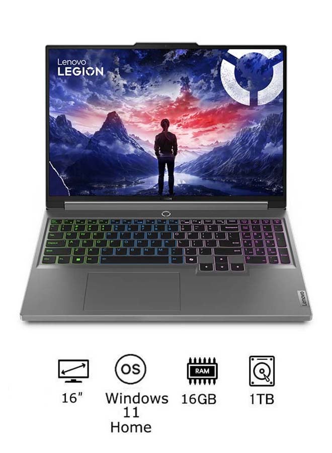 Lenovo (Upgraded Version) Legion 5 Laptop With 16-Inch Display, Core i7-14650HX Processor/16GB RAM/1TB SSD/8GB Nvidia Geforce RTX 4060 Graphics Card/Windows 11 / Luna English/Arabic Luna Grey (Upgraded Version) - Image 1