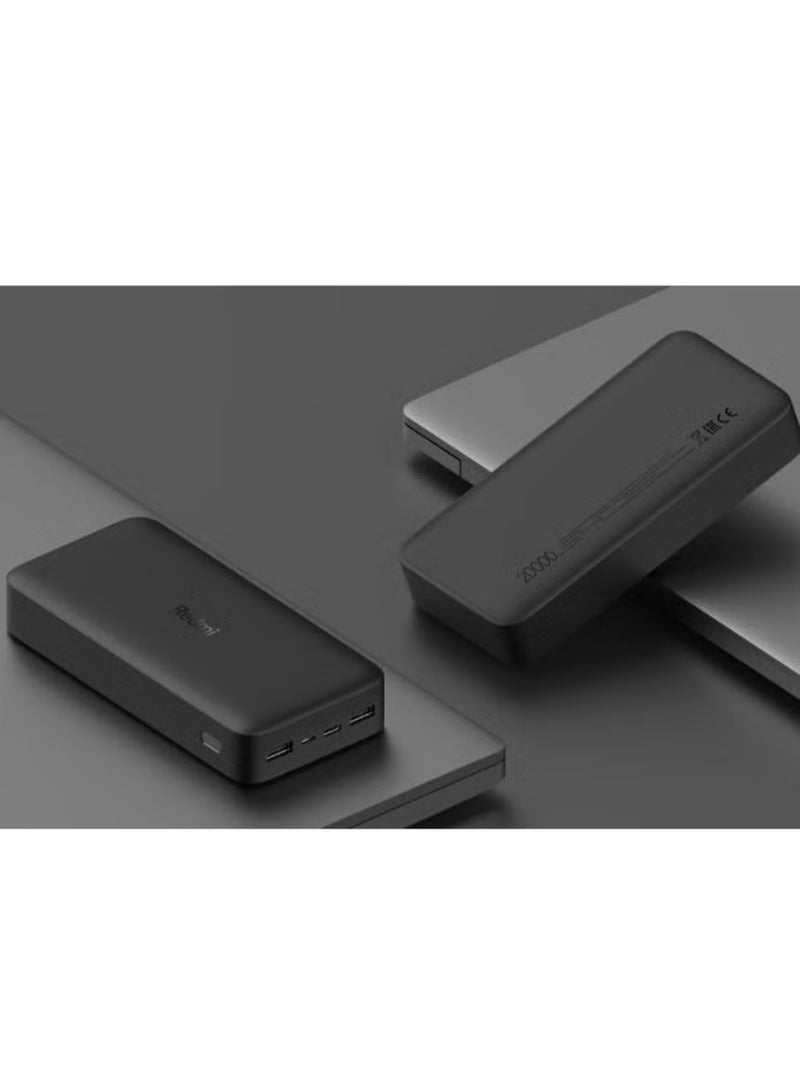 JAJEEK Redmi 18W Fast Charger Power Bank 20,000mAh (Xiaomi) – Ultra-Fast Charging for Phones, Tablets, Laptops, and More, High Capacity, Portable Power Solution for On-the-Go, Dual USB Output, Quick Recharge, Black - Image 5