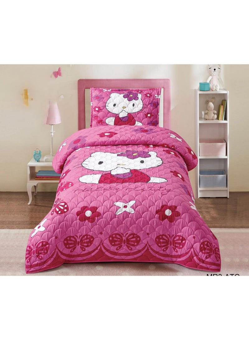 Gernetic Comforter Set With Children'S Drawings, 3 Pieces, Compressed Quilt, Size 160x210 Cm - Image 1