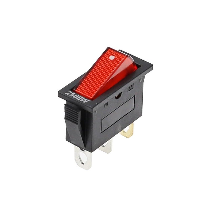 Red Light 10PCS KCD3 Rocker Switch ON Off ON Off ON 2 Position 3 Pin 16A 250V 20A 125V AC Power Switch - Image 1