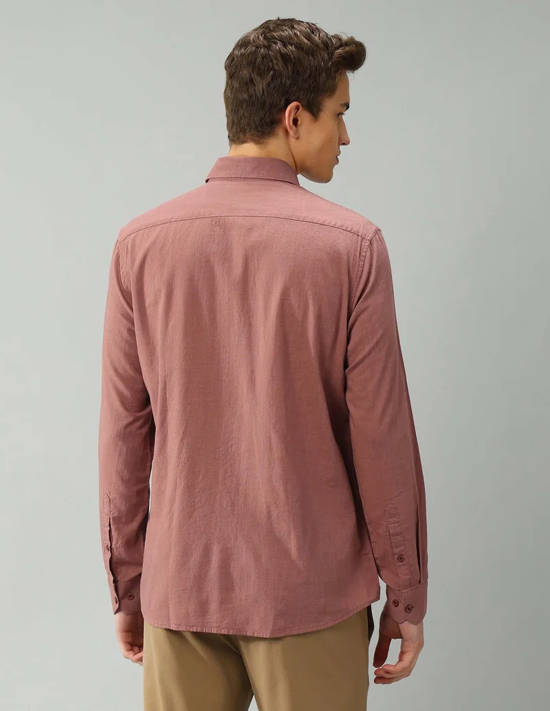 Arrow Medium Pink Manhattan Slim Fit Solid Shirt for Men | Best Price UAE