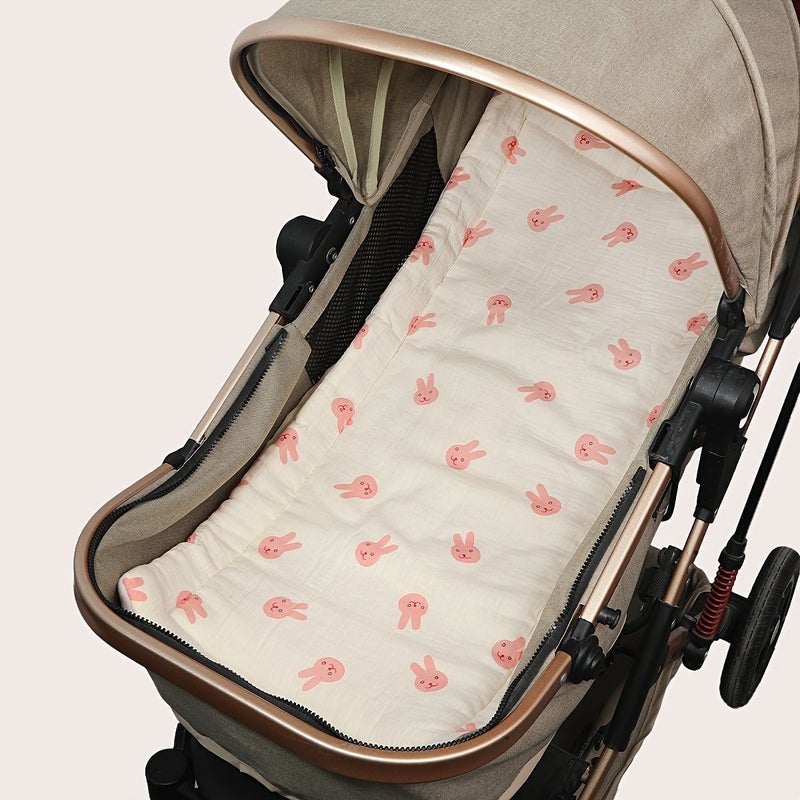 Bunny Baby Seat Cushion Soft Breathable Double Sided Stroller Pad Print - Image 4