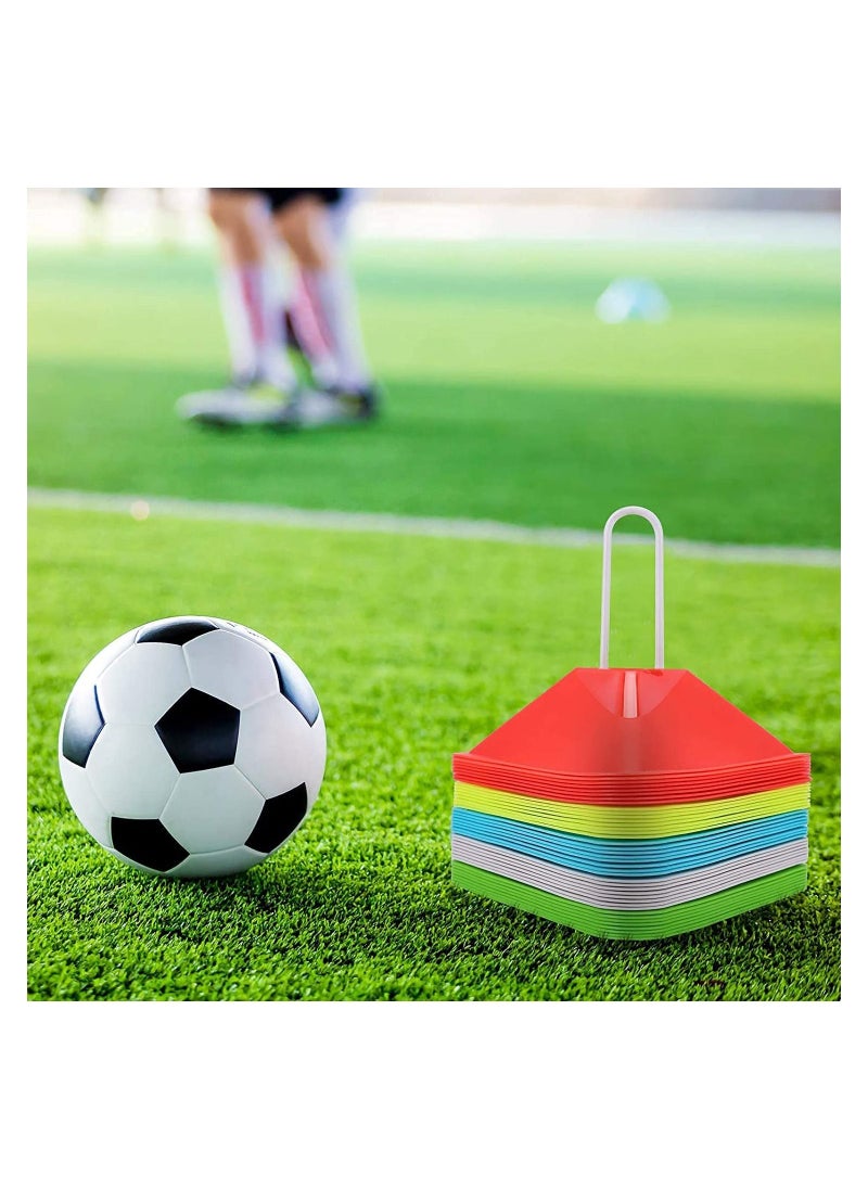 ULTIMAX Soccer Disc Cones, 25 Packs Agility Training Cones Multicolor Flexible Durable, Training Equipment for Football, Basketball, Agility, Field Marker, Spot Marker  - Image 5
