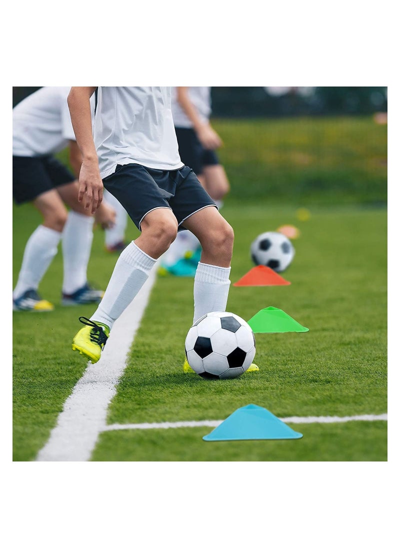 ULTIMAX Soccer Disc Cones, 25 Packs Agility Training Cones Multicolor Flexible Durable, Training Equipment for Football, Basketball, Agility, Field Marker, Spot Marker  - Image 4