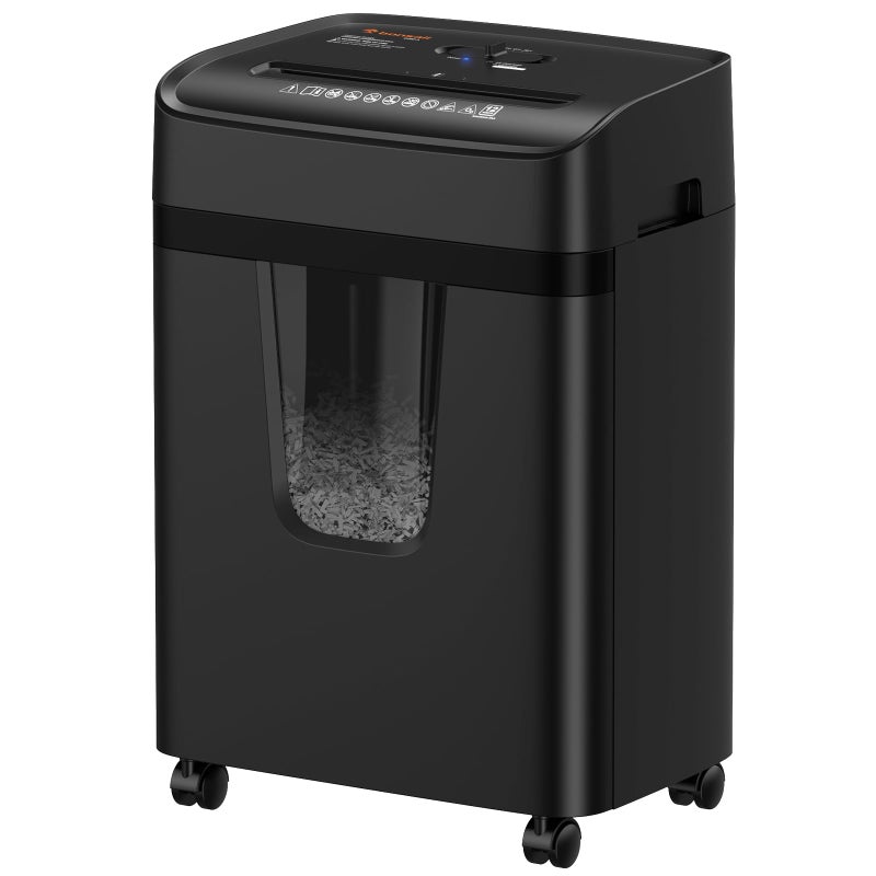 Bonsaii 12 Sheet Paper Shredder for Home Office, Heavy Duty Cross Cut Shredder with 5.5 Gal Pullout Bin, Home Shredder for CDs/Credit Card/Document/Mail, P-4 Security Level - Image 1