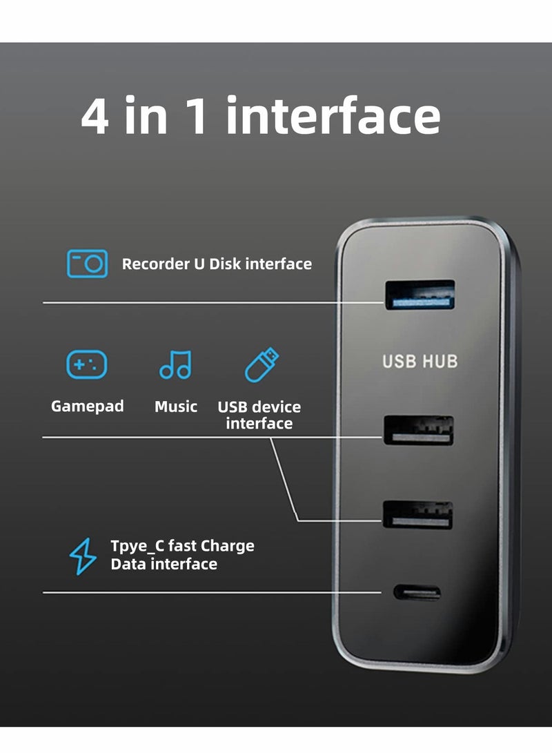 كاست ويف صندوق قفازات بموزع USB لسيارات Tesla Model 3 وModel Y، شحن ونقل بيانات، محطة إرساء موزع USB لصندوق القفازات - Image 4