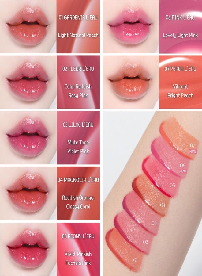 BBI@ BBIA BBIA L’EAU Tint - Glossy & Glow Lip Stain Watery Lip Tint Non-Sticky High Shine Finish Long-lasting Moisturizing Lightweight Natural Daily Use Vegan Korean Makeup (01-07 MINI 7PCS SET) - Image 3