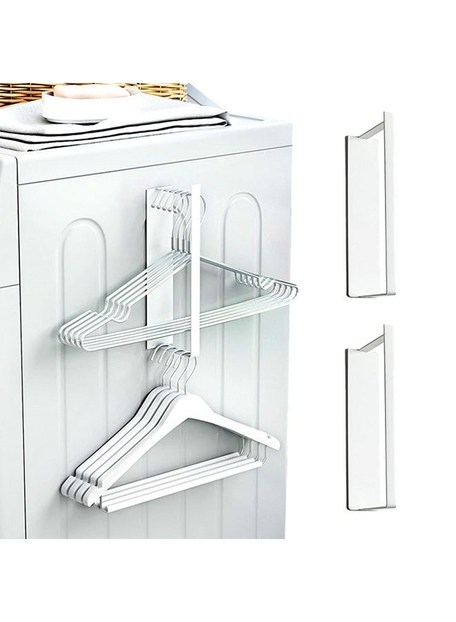 Peachjoy 2 Pack Magnetic Hanger Organizer for Washing Machine and Closet Laundry Room, Laundry Room Organization, Clothes Storage Rack, Hanger Storage Rack for Washing Machine,White - Image 1