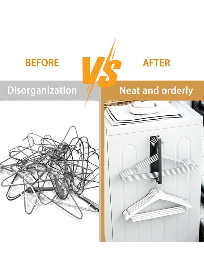 Peachjoy 2 Pack Magnetic Hanger Organizer for Washing Machine and Closet Laundry Room, Laundry Room Organization, Clothes Storage Rack, Hanger Storage Rack for Washing Machine,White - Image 3