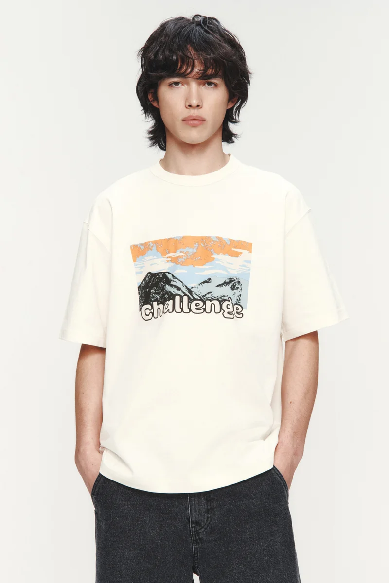 Loose Fit Printed Cotton T-shirt