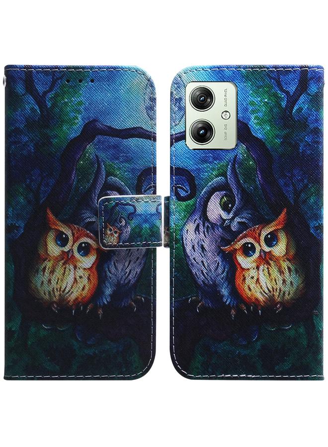 erorex Case For Motorola Moto G54 Coloured Drawing Flip Leather Phone Case - Image 1