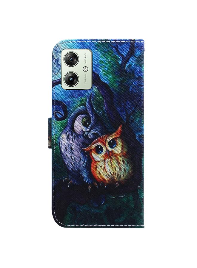 erorex Case For Motorola Moto G54 Coloured Drawing Flip Leather Phone Case - Image 3