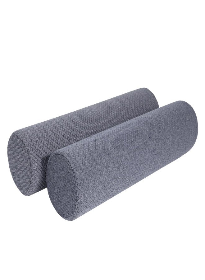M Mute Touch 2 Pack Round Massage Table Bolster Pillow Pad, Bolster Pillow, Round Pillows, Suitable for Earthlite Massage Table (Grey, 4.7''x19.6'') - Image 1
