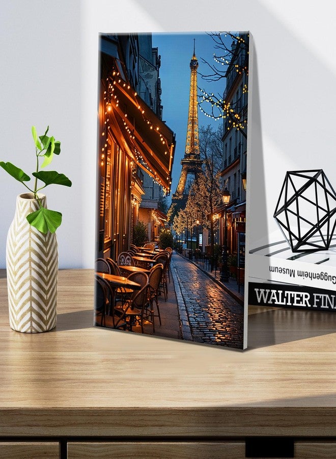 JOOZ Paint by Numbers Kit for Adults with Frame Eiffel Tower Paint by Number with Easel City Street Scene Adult Paint by Number Kits Paint by Number Canvas for Gift Home Wall Decor 7.87x11.81 Inch - Image 3