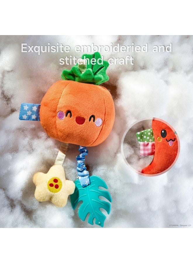 TUMAMA Hanging Baby Toys, 4 Pack Vegetable Crib Stroller Baby Gym Mobile Plush Toys, Early Baby Cognitive Sensory Hanging Rattle Toys With Teether. Suitable For Babies 0, 3, 6, 9, 12 Months - Image 4