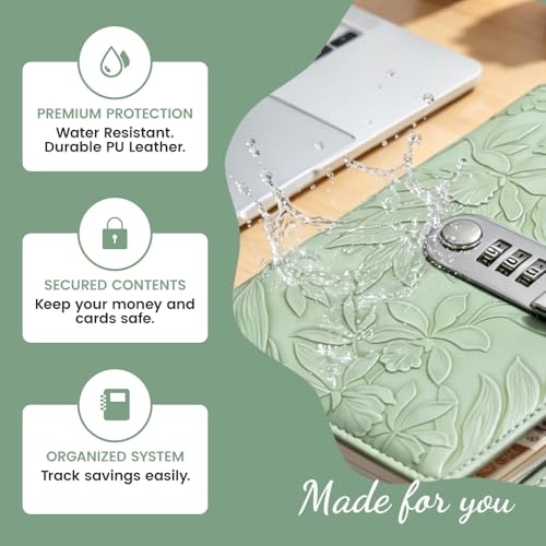 SUSOYAOCHEN 100 Envelope Challenge,Savings Challenges Book with Envelopes, Money Saving Binder Successfully Reach Your Savings Goals (Green-B) - Image 4