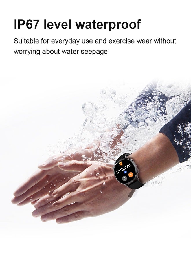 Korean Brand Smart Watch Y5，Business Smartwatch, Waterproof Fitness Watch, Bluetooth Calling, Compatible with Android and iOS,Smartwatch For Men, Zinc Alloy Vacuum Plating, Heart Rate Monitoring，Black - Image 5