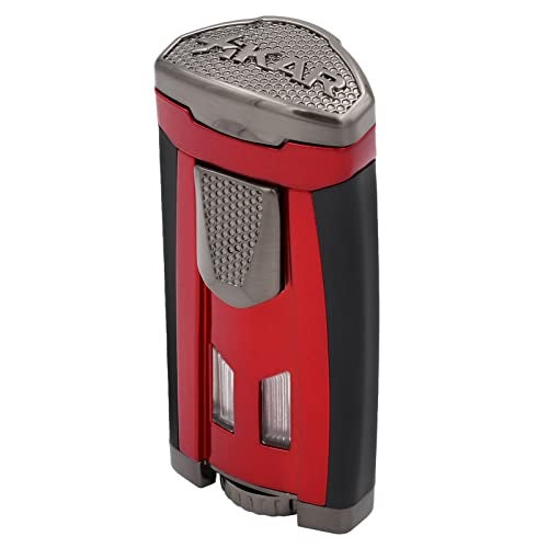 Xikar HP3 Inline Triple Flame Cigar Lighter, Attractive Gift Box, EZ-View Red Fuel Window, Honeycomb Texture, Daytona Red - Image 5