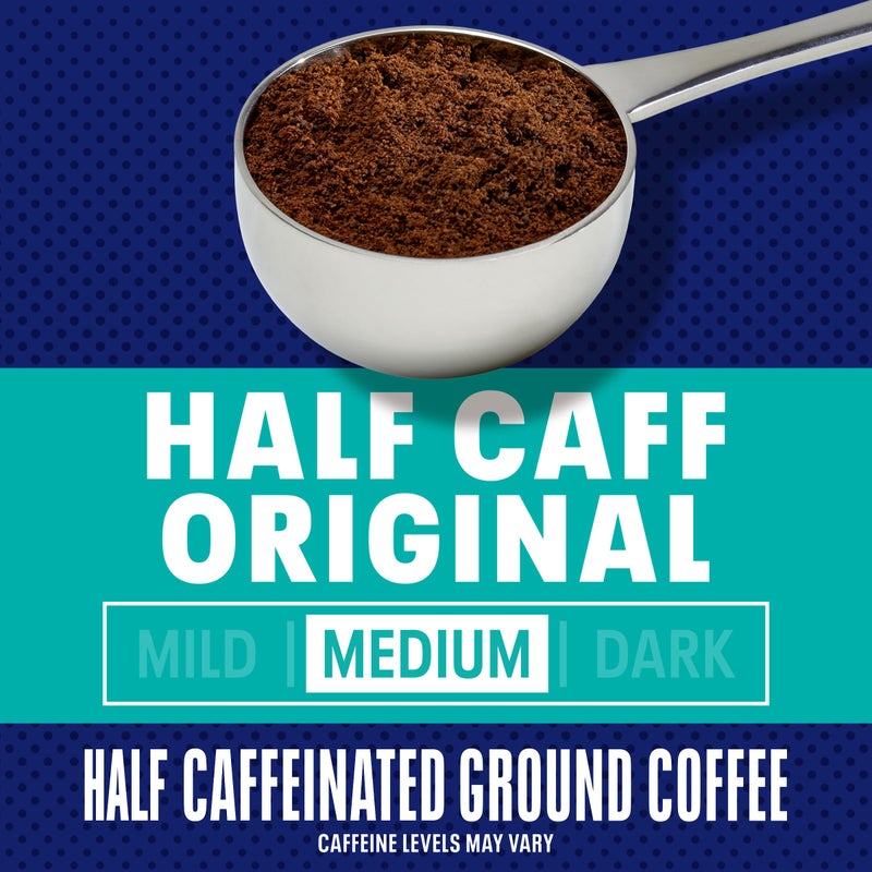 Maxwell House Half Caff Original Medium Roast Ground Coffee, 25.6 oz Canister - Image 2