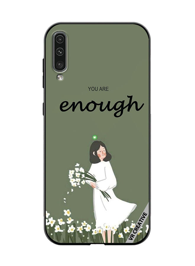 VR CREATIVE غطاء حماية لهاتف سامسونج جالاكسي A70/A70s بتصميم "أنت كافٍ" متعدد الألوان - Image 1