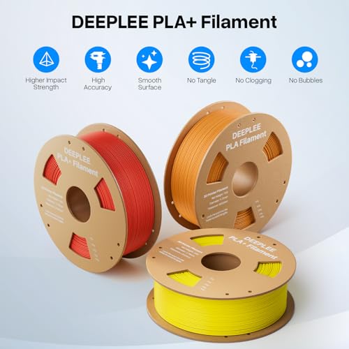 DEEPLEE PLA+ 1.75mm 3D Printer Filament, PLA Plus with Dimensional Accuracy +/- 0.02mm, Higher Strength and Toughness, Neatly Wound, No Clogging, Fits for Most FDM 3D Printers, 1KG White - Image 2