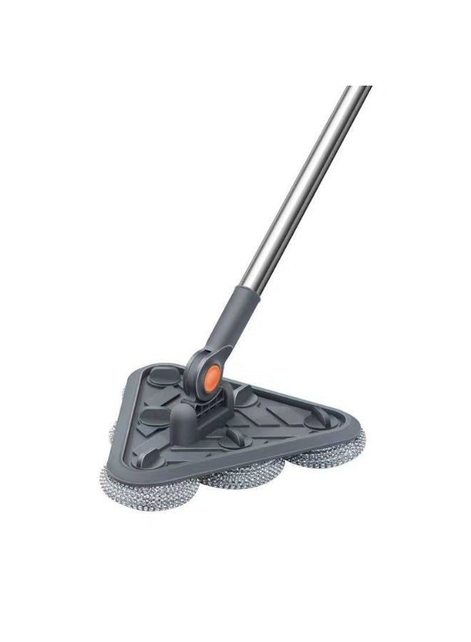 Triangular Cleaning Mop and Brush with 6 Wire Heads for Corners, Walls, and Floors DH - Image 1