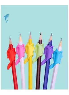 6PCS Silicone Ideal Pencil Holders Assorted Writing Aid Grips Children Training for Kids Handwriting Toddlers Posture Correction Tools Writing Tools
