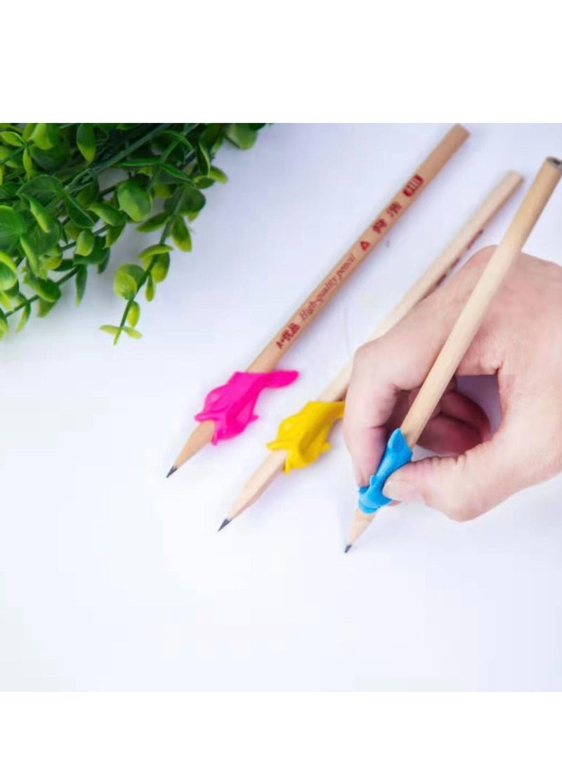 Generic - 6PCS Silicone Ideal Pencil Holders Assorted Writing Aid Grips Children Training for Kids Handwriting Toddlers Posture Correction Tools Writing Tools - Image 1