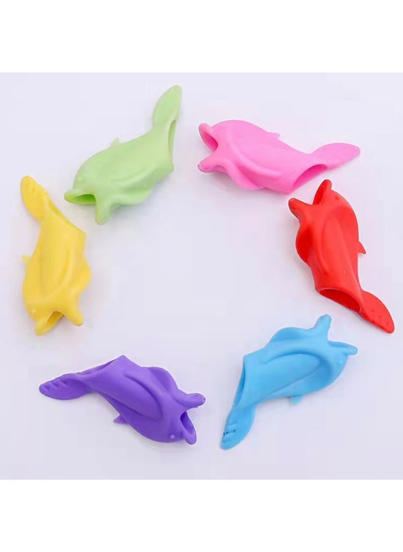 Generic - 6PCS Silicone Ideal Pencil Holders Assorted Writing Aid Grips Children Training for Kids Handwriting Toddlers Posture Correction Tools Writing Tools - Image 1
