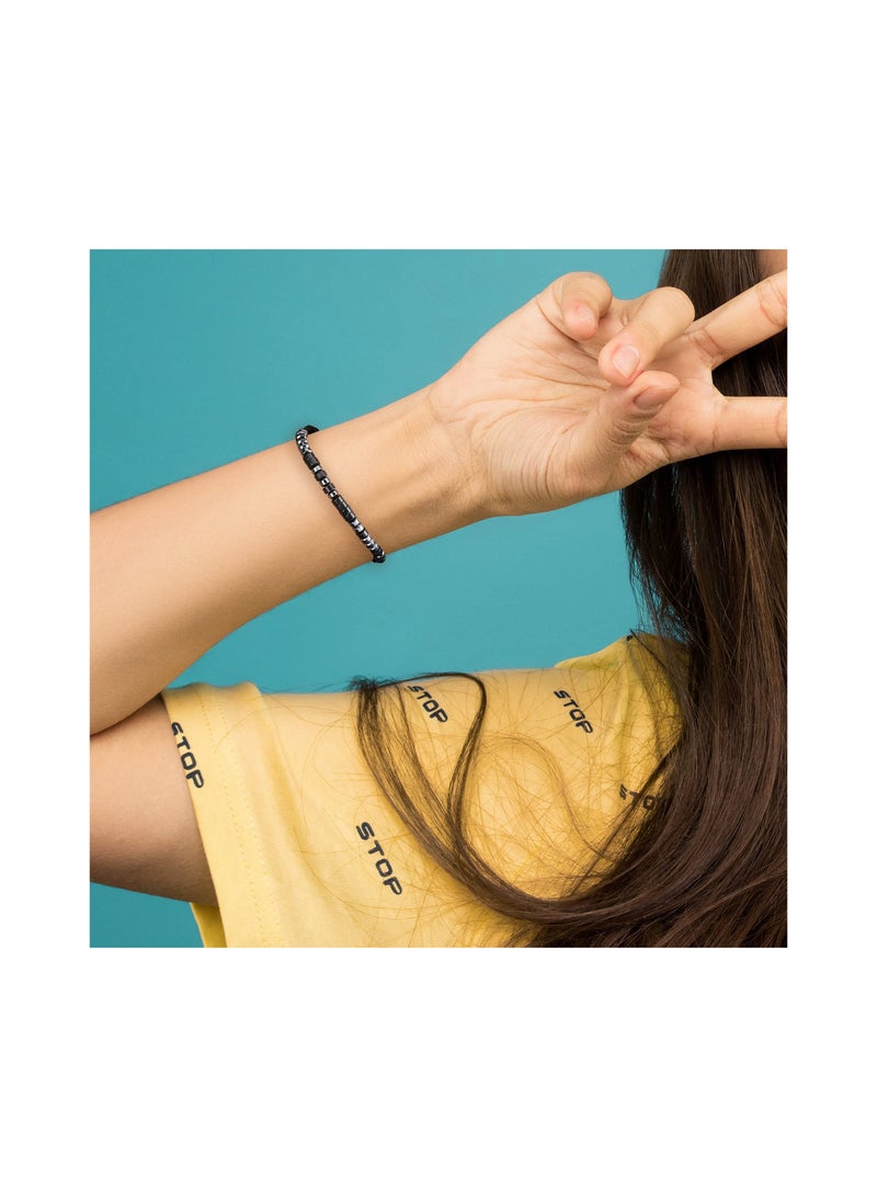 SOLARAE Morse Code Bracelets for Women Men Gifts for Her Him Mom Dad Daughter Sister Best Friend Funny Inspirational Bracelets for Women Girls Jewelry Adjustable Silk Beaded Wrap Bracelet - Image 4