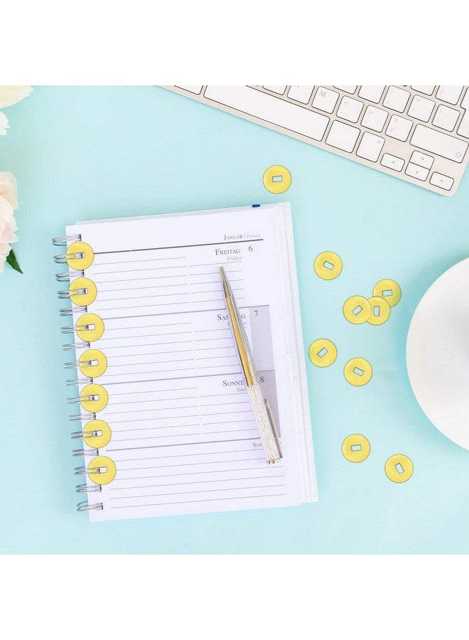 Demissle 500 Pcs Gold Brass Washers For Paper Fastener Brass Fasteners Scrapbooking Brads Round Metal Brass Fasteners For Decorative Scrapbooking Kids School Crafts Diy Supplies Od 15Mm Storage Box Included - Image 4