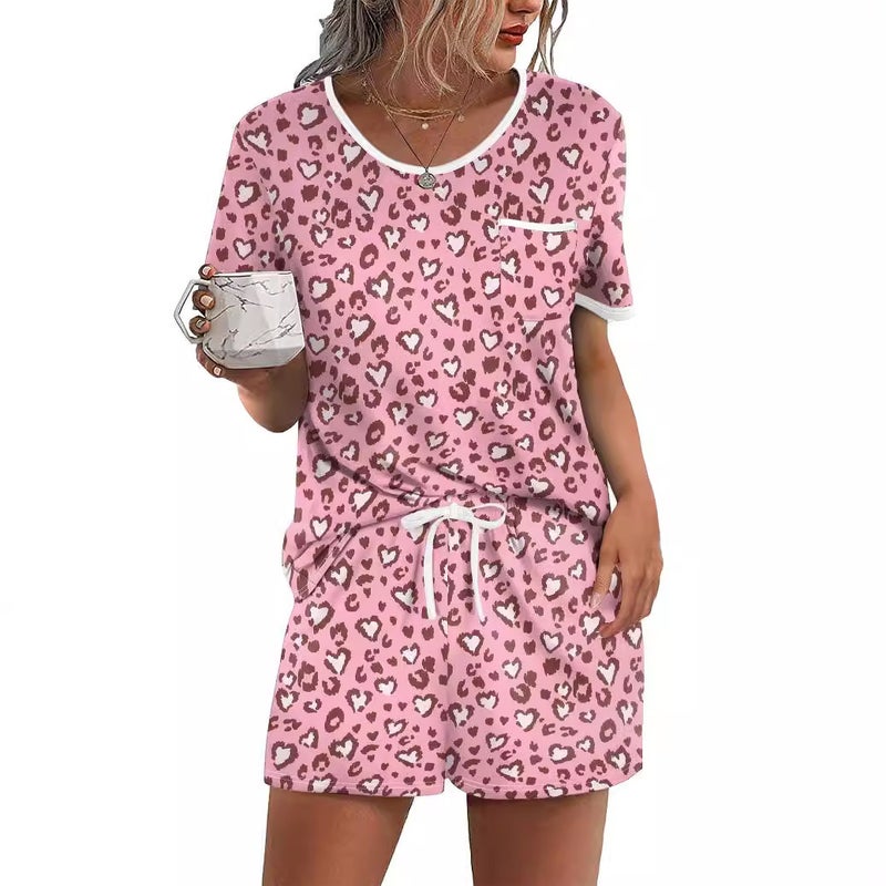 Walmart Women'S Short-Sleeved Shorts Outing Casual Two-Piece Home Wear Pajamas Set - Image 5