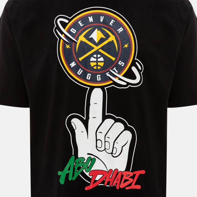 NEW ERA Men's NBA Denver Nuggets Abu Dhabi Games 2024 Team Patch T-Shirt