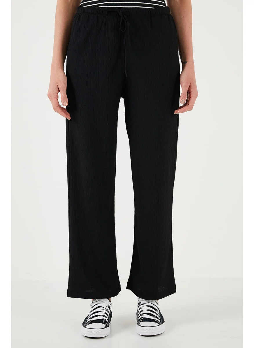 Lela Regular Fit Normal Waist Wide Leg Trousers Women's Trousers 5866117