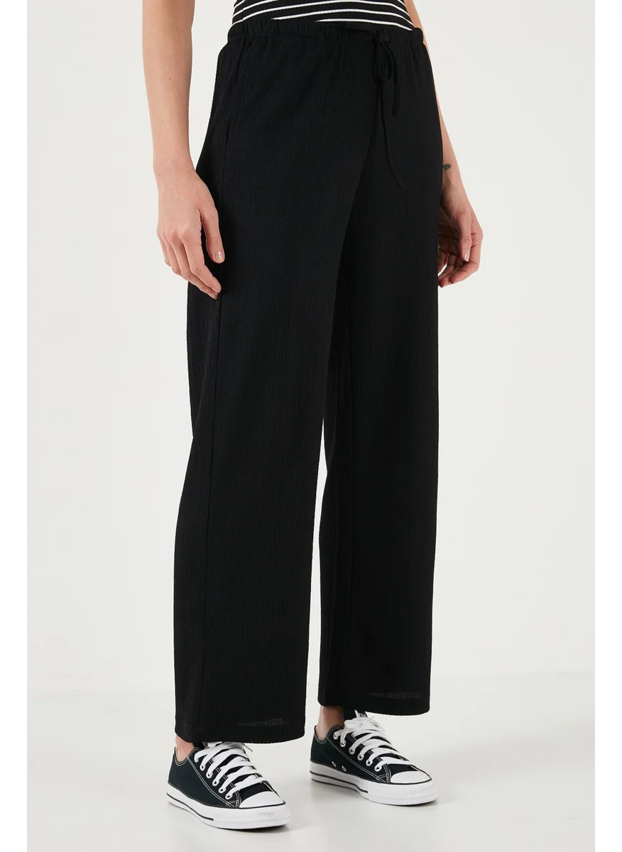 Lela Regular Fit Normal Waist Wide Leg Trousers Women's Trousers 5866117