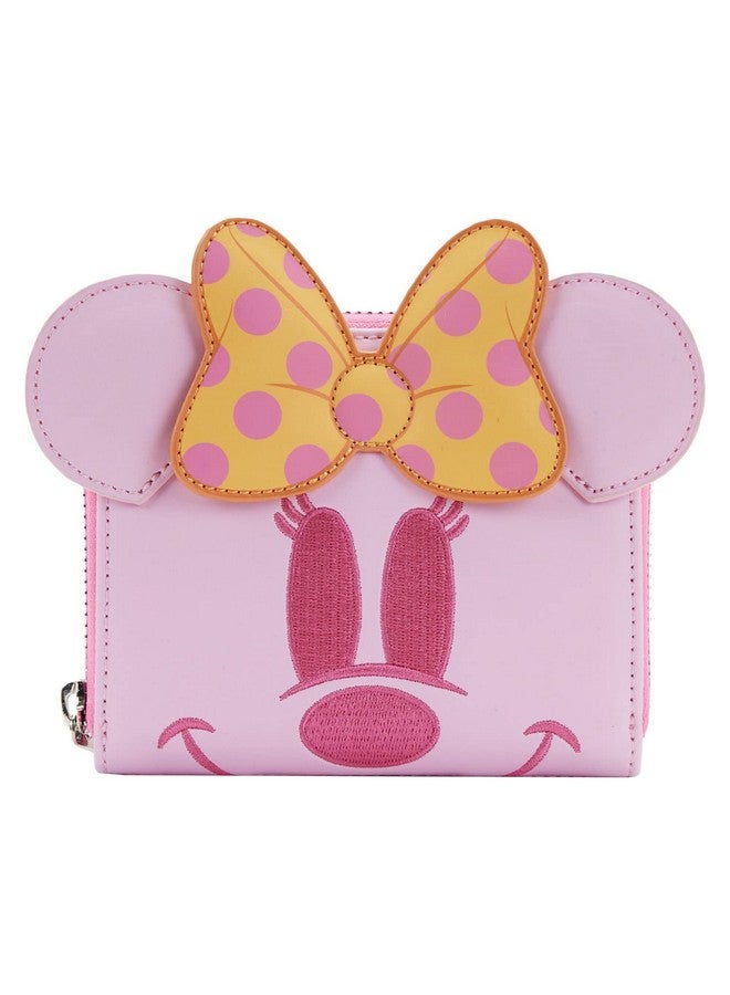 Loungefly Disney Pastel Ghost Minnie Glow In The Dark Women'S Ziparound Wallet - Image 1
